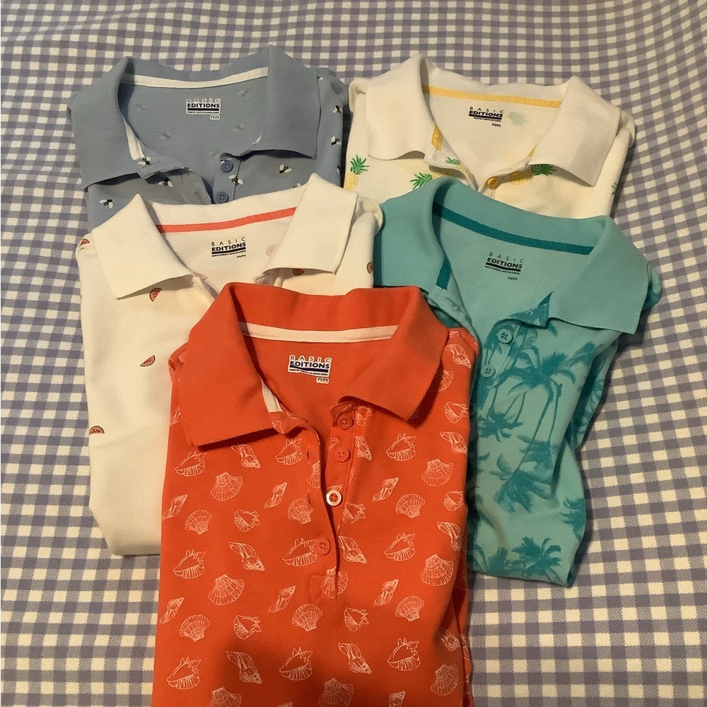 Closet Dump Summer Polo Wardrobe! Assorted Ladies Polo Shirt Set Medium